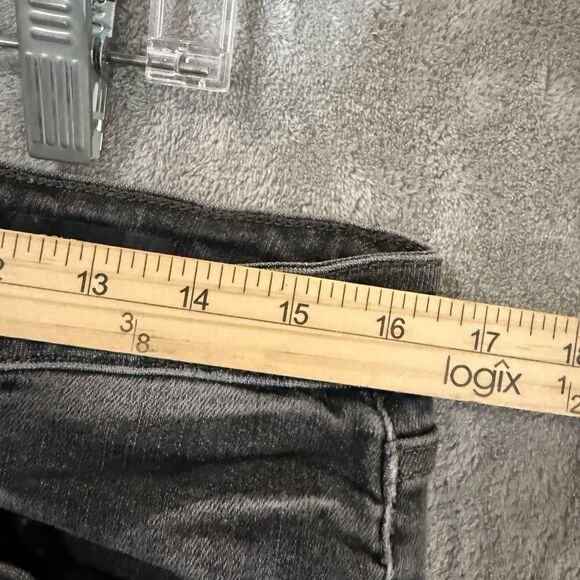 Judy Blue Jeans 13/31 Distressed Splatter Stretch Denim Black Gray Boyfriend - Picture 5 of 9